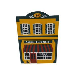 Cat's Meow Village Clock Shop 1986 Series Signed Faline '89 Shelf Sitter